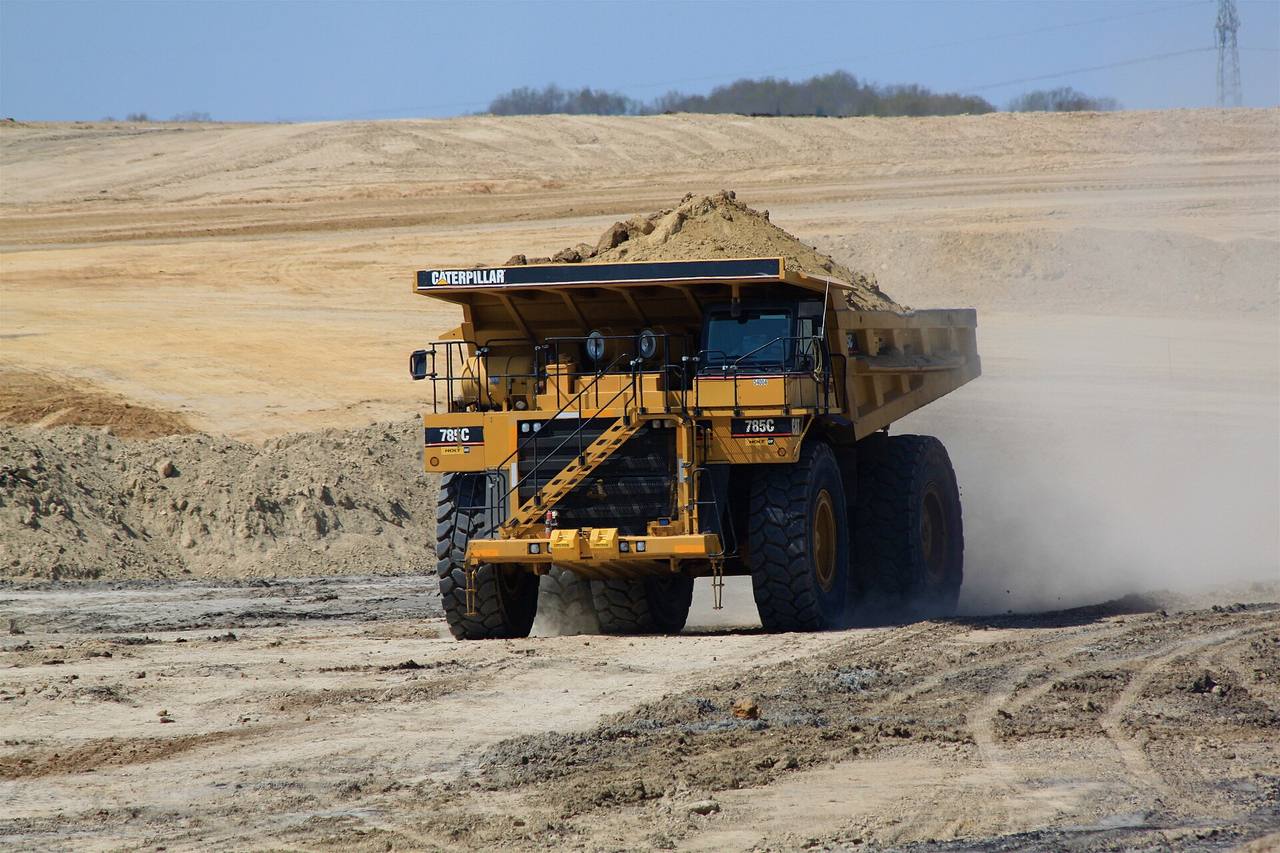 Heavy haul truck operating on a project site